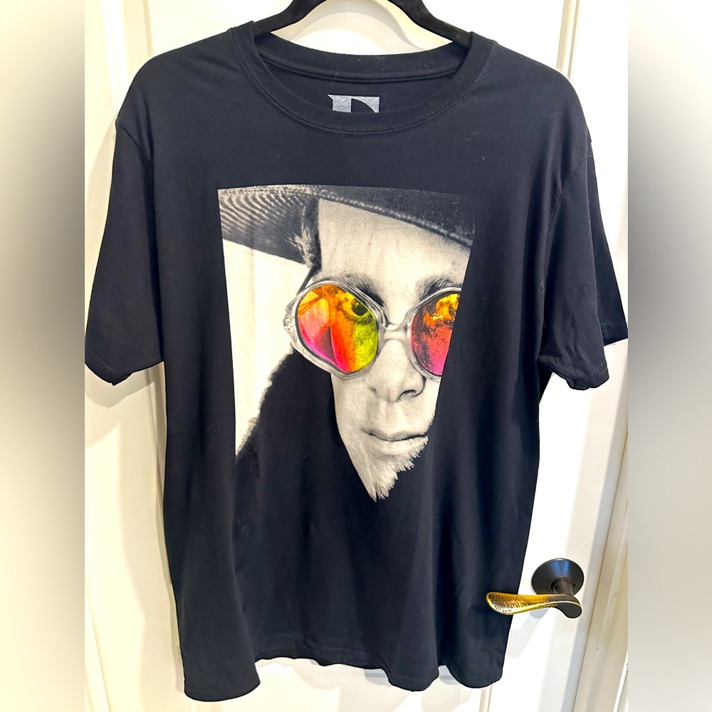 Rare An Evening with Elton John Graphic T-shirt color: Black Men’s Size Large.
